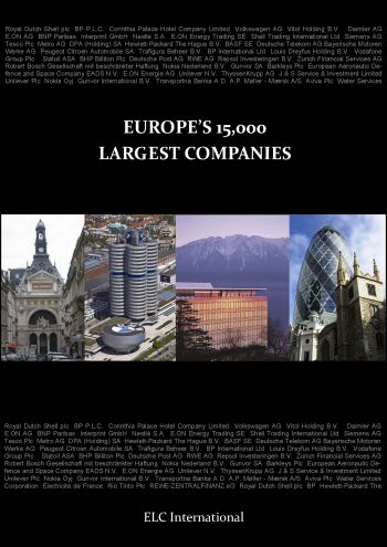 ELC - Europe’s 15,000 Largest Companies 2020